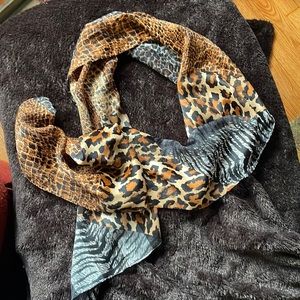 Ceylon animal print scarf. Like new